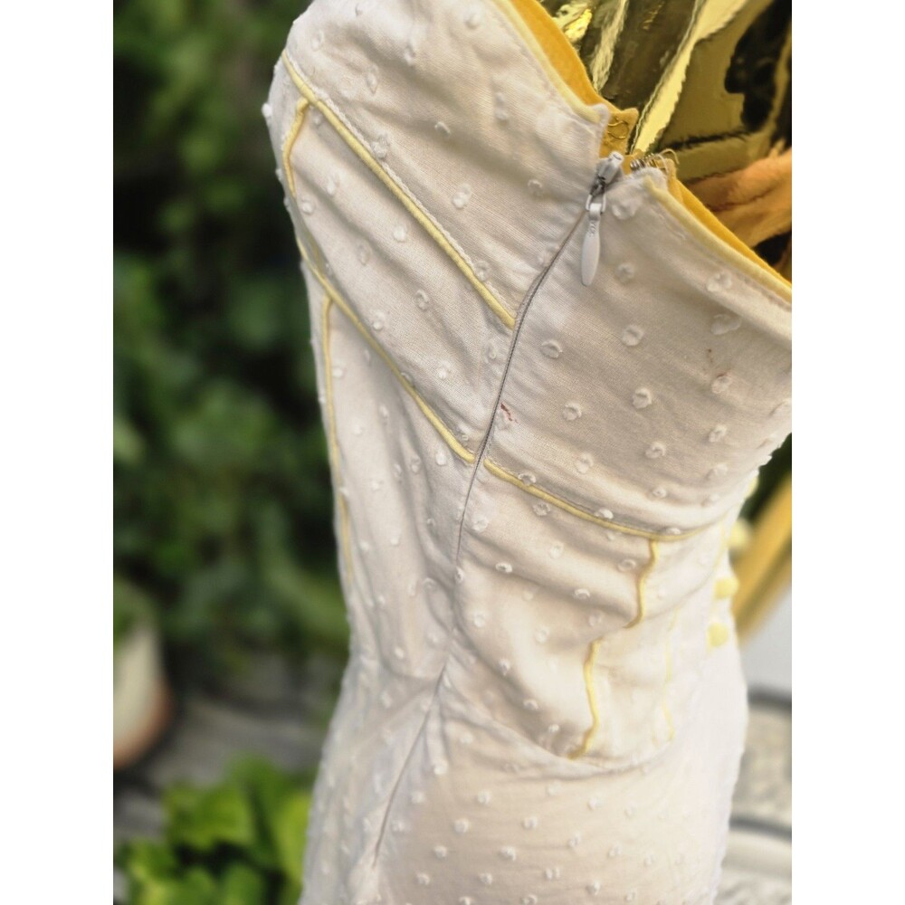 Indah White Swiss Dot Halter Midi Dress - Picture 8 of 11